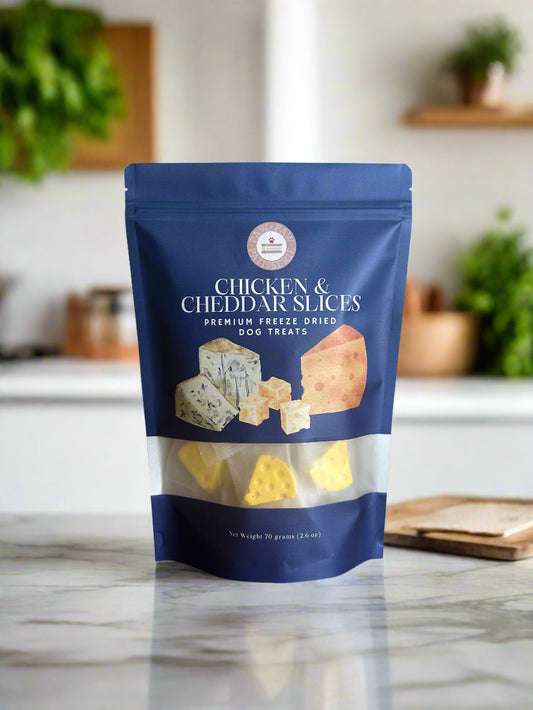 Freeze Dried Chicken & Cheddar Slices